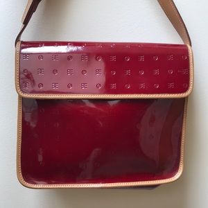 Arcadia Genuine Patent Leather Shoulder Bag